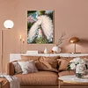 >SALE<5D Diamond Painting White Peacock Full Square Drill Wall Rhinestone DIY Art