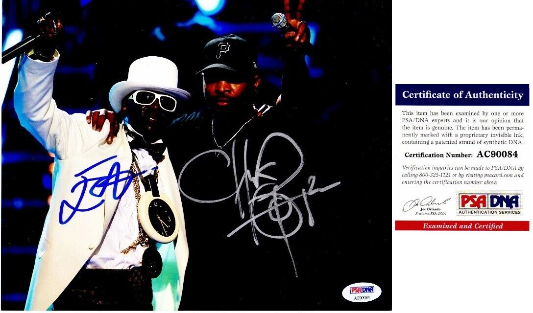 Chuck D and Flavor Flav Signed Public Enemy 8x10 inch Photo Poster painting with PSA/DNA COA