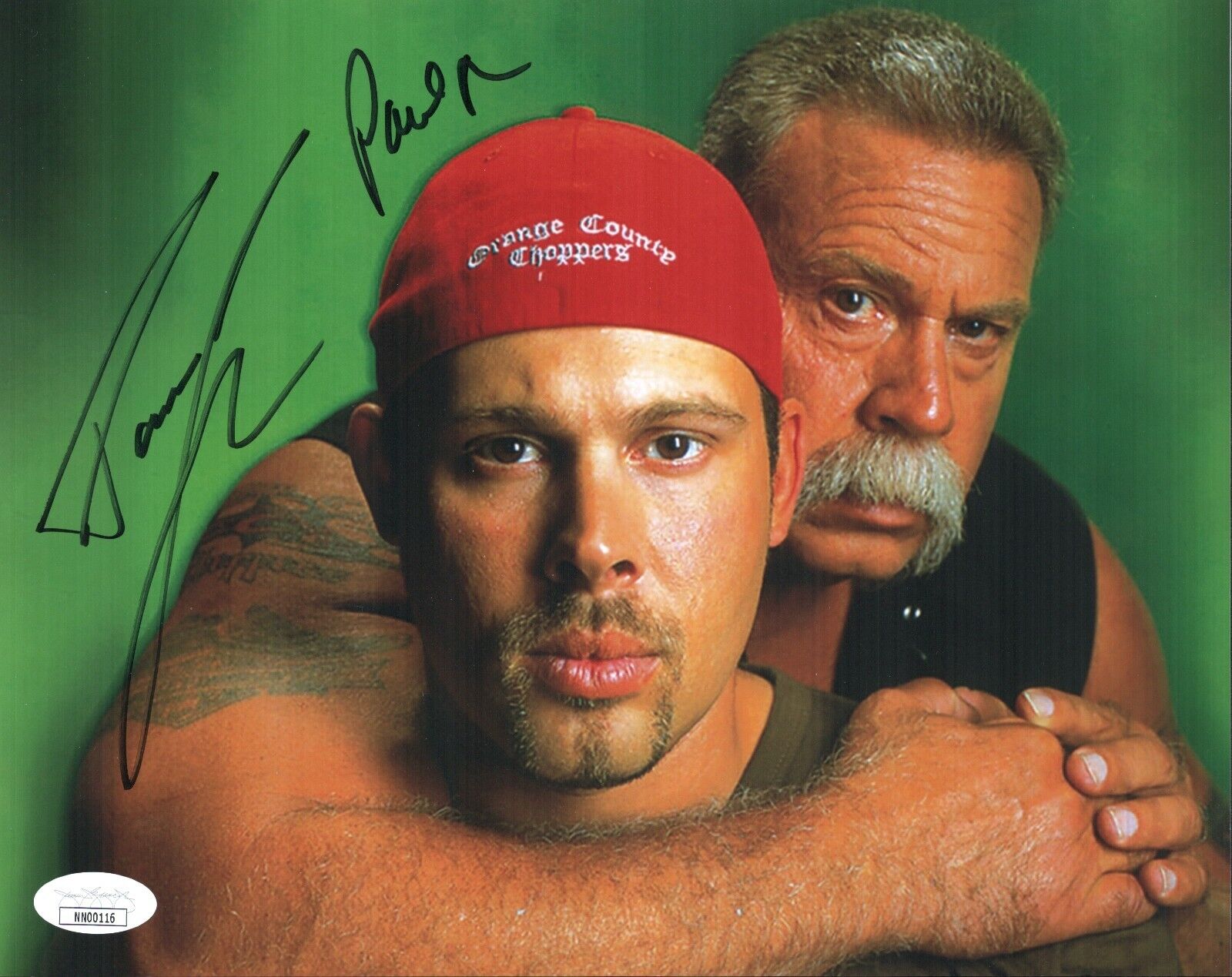 PAUL TEUTUL SR. and JR. Signed AMERICAN CHOPPER OCC 8x10 Photo Poster painting JSA COA