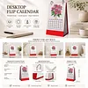 Bouquet Diamond Art Monthly Flip Tabletop Calendar January 2027 - December 2027 Small Desktop Calendar Planner for Living Room Bedroom Office Desk Gift Giving
