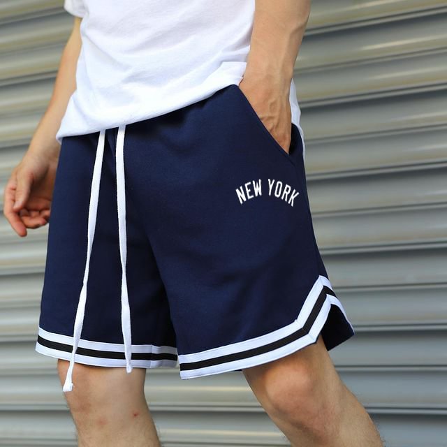 New York Print Track Shorts-barclient