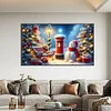 (70*40cm)Christmas Snowman - Full Round Drill Diamond Painting