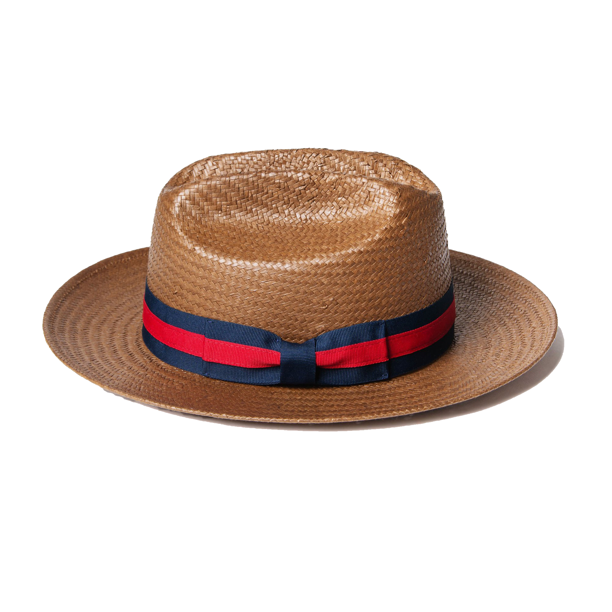 Clearance-Miller Ranch Fedora -- Patriotic Straw [BUY 2 FREE SHIPPING & BOX PACKING]
