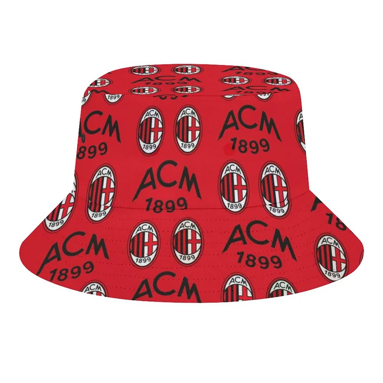 Milan AC Chapeau De Godet D' Impression De Vache Unisexe Pliables Bucket Hat