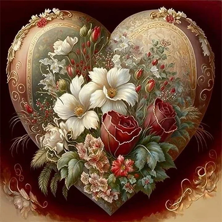 Love Flowers 11CT Counted Cross Stitch 50*50CM