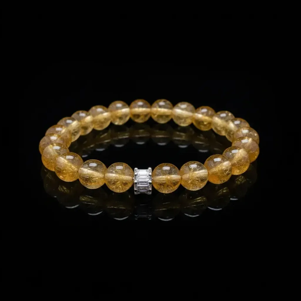 JiStones Radiant Natural Citrine Bracelet &ndash; The "Golden Light" Collection