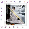 Snow Garden Kimono Lady Special Shaped 5D DIY Partial Drill Diamond Painting Kits for Adults Beginners Home Decor Diamonds Dots Gem Art Kits Diamond Art Kit 11.81 X11.81inch