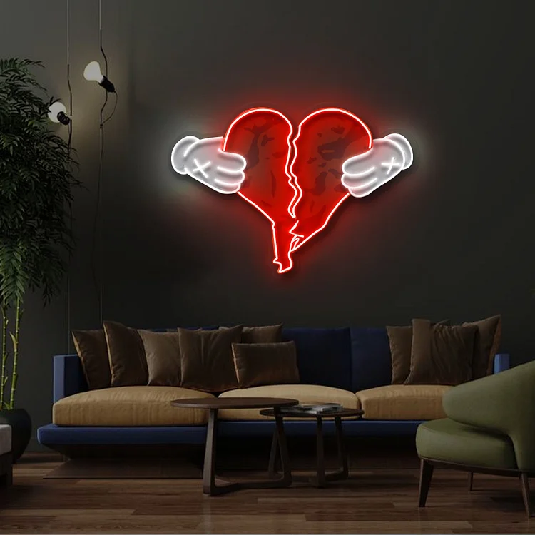 "808s & Heartbreaks" Neon Sign Acrylic Artwork Lights Game Room Wall Decor