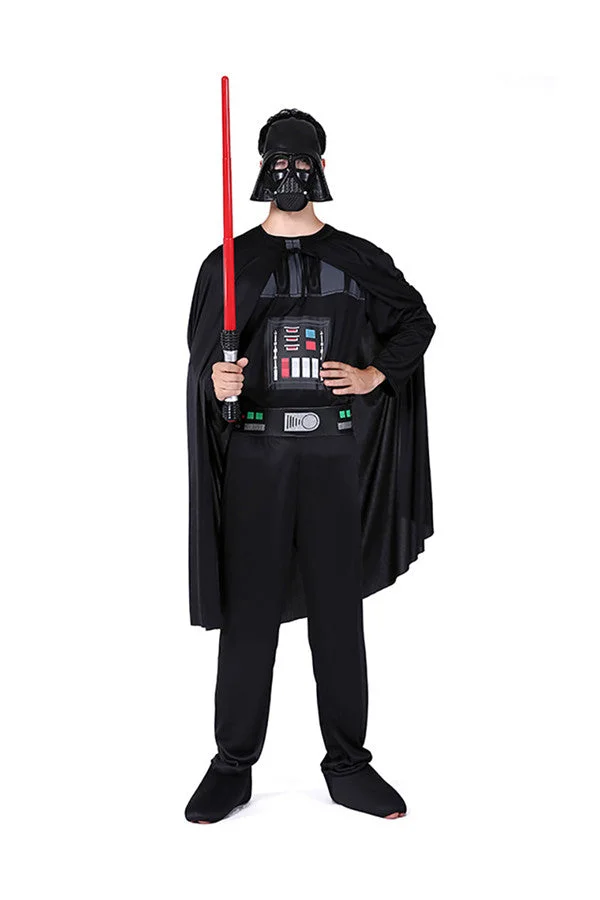 Star Wars Darth Vader Mens Costume For Halloween Party Wear Black-elleschic