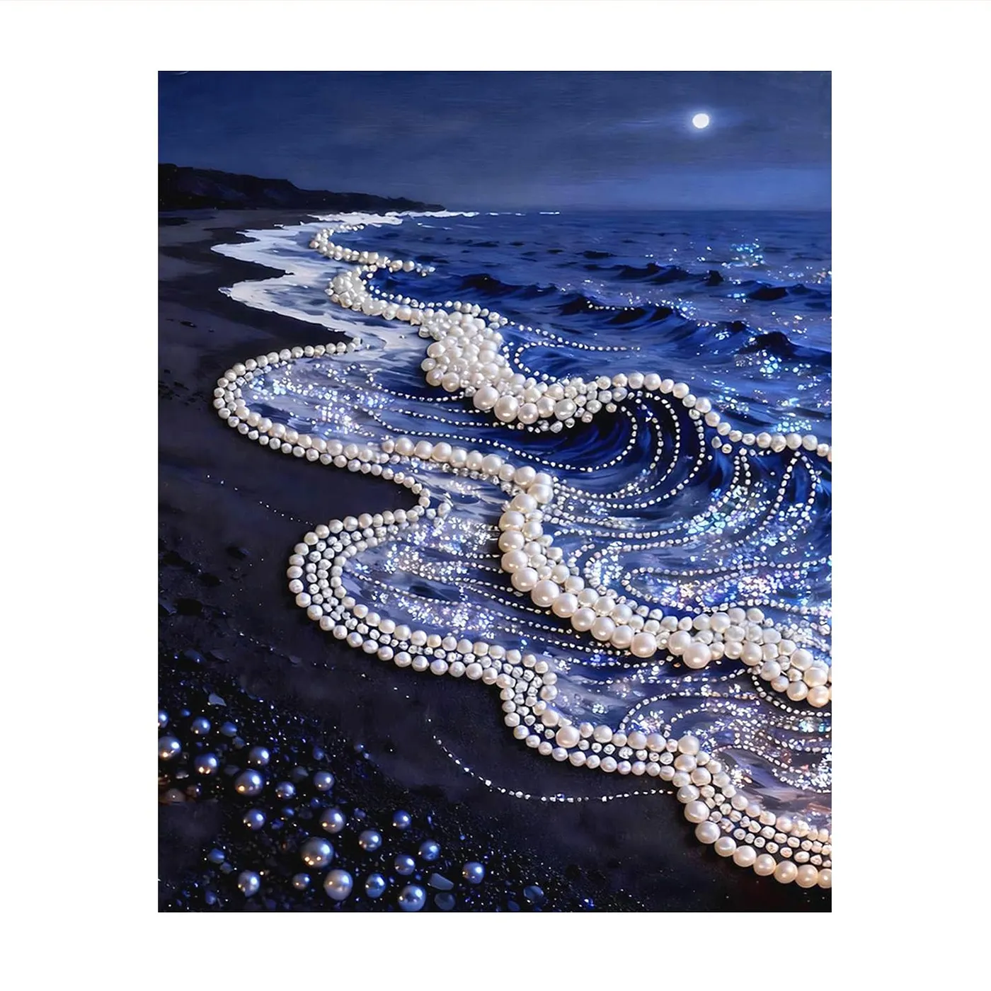 Pearl Foam Ocean Waves - Pearls Painting