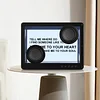 New Bluetooth speaker D35 home wireless speaker suspended mini subwoofer transparent display lyrics desktop