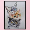 (Counted/Stamped) 11CT Three Cats-Cross Stitch 30*40cm/11.81*15.75in