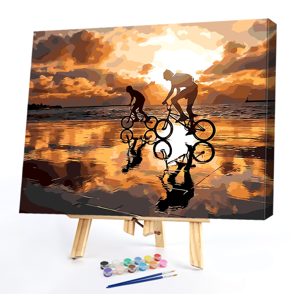 

40*50CM Paint By Numbers-Riding Bike, 501 Original