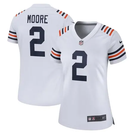 Women's Chicago Bears #2 D.J. Moore  White Alternate Game Jersey