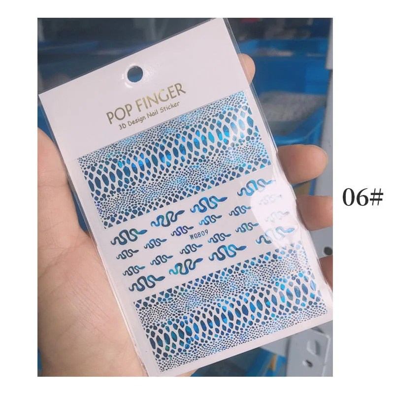 1 Sheet New Roman English Alphabet Number 3D Nail Stickers Christmas Animals iridescent Gold Silver Word Small Letters Nail