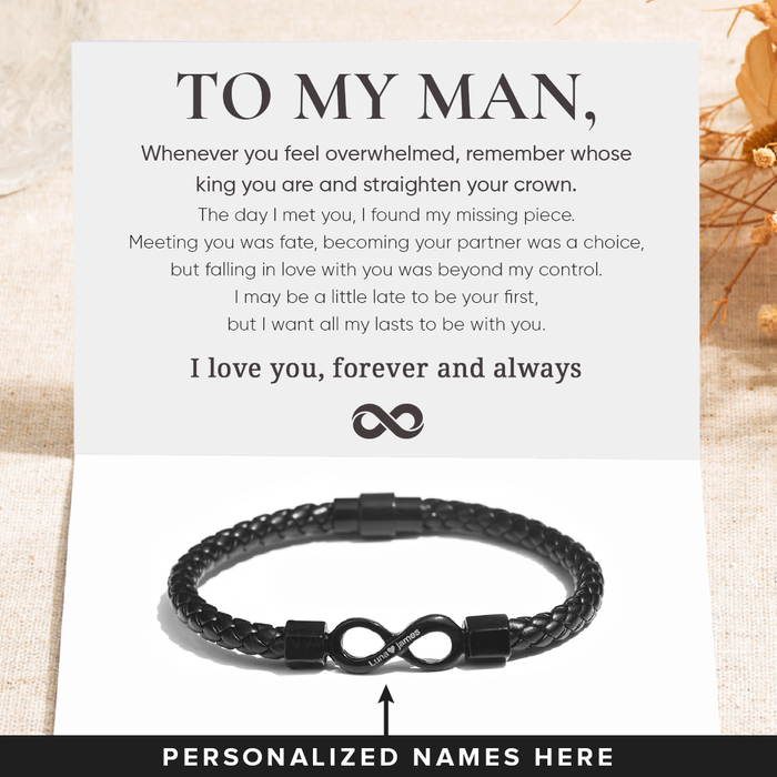 Infinity bracelet for on sale him and her