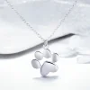 Pet&lsquo;s Footprint Pendant Necklace 925 Sterling Silver