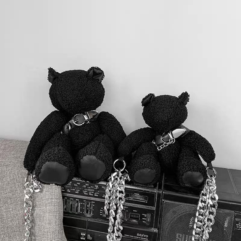It's My Way Bear Chain Plush Bag