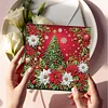 (US Only)6PCS DIY Diamond Art Greeting Cards Congratulations Card & Gift (Christmas Tree)