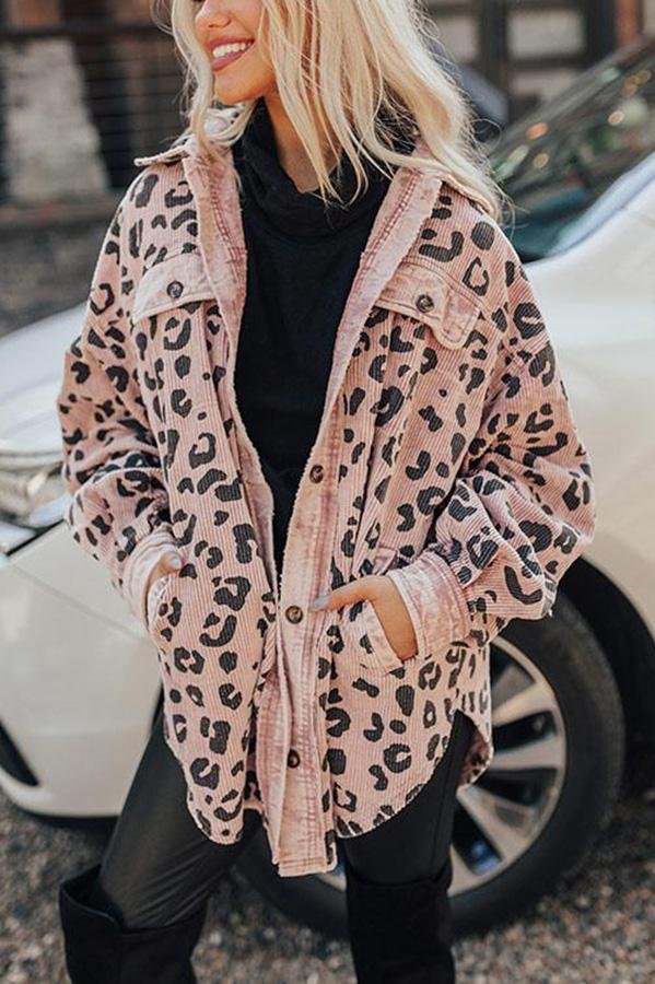 Fashion Leopard Print Coat Women | EGEMISS