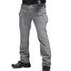 Men's Durable Multi-pocket Work Pants, Tactical Straight-leg Design, Suitable for Hiking and Casual Wear, Black Polyester, Loose Fit with Internal Zipper, Suitable for Outdoor Adventures