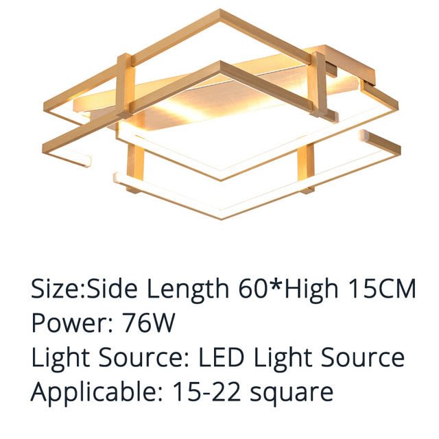 Ceiling Lights Gold Body Round/Square For Bedroom Living Room Remote Control Led Lamps