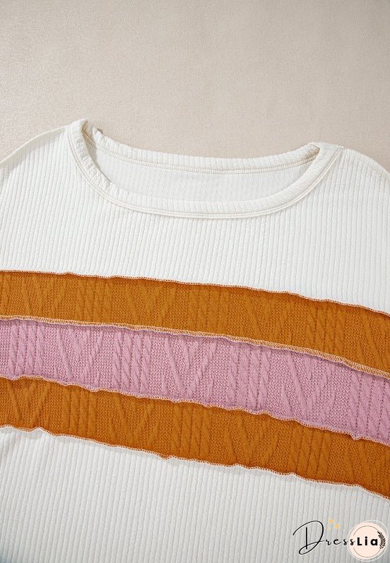 Color Block Long Sleeve Sweatshirt