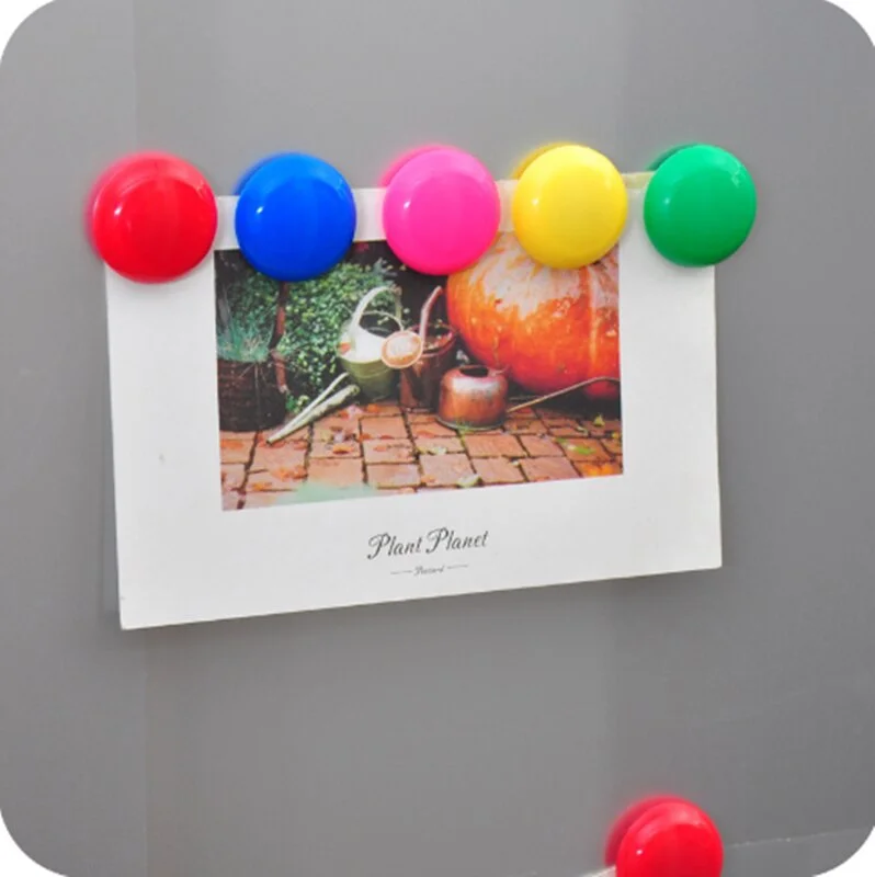 10 Pcs Colorful circular plastic fridge magnets whiteboard sticker  Kids gifts Home Decoration fridge magnet decor