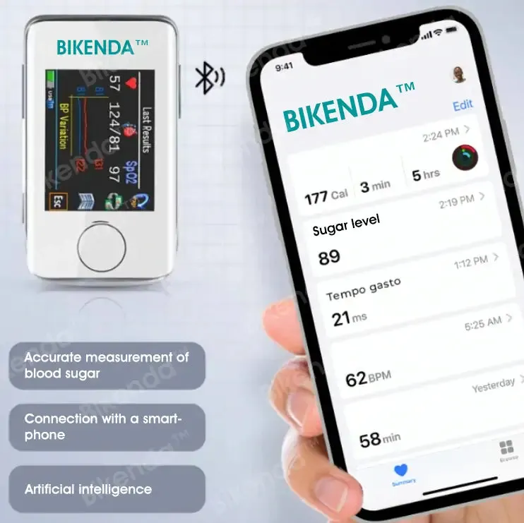 Bikenda&trade; Non-Invasive Blood Glucose Meter + Exclusive Gift [99.9% Accuracy]