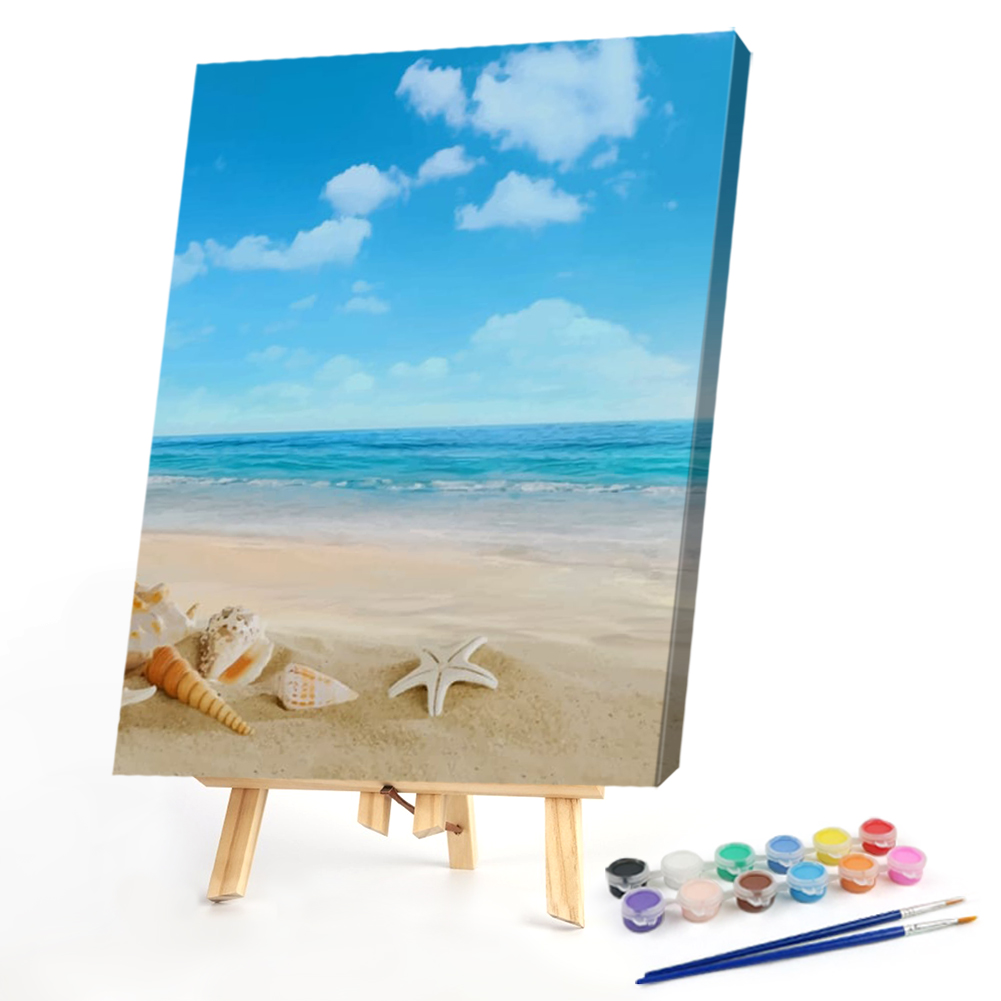 

40*50CM - Paint By Numbers - Beach, 501 Original