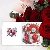 6Pcs Valentines Day Diamond Painting Greeting Card