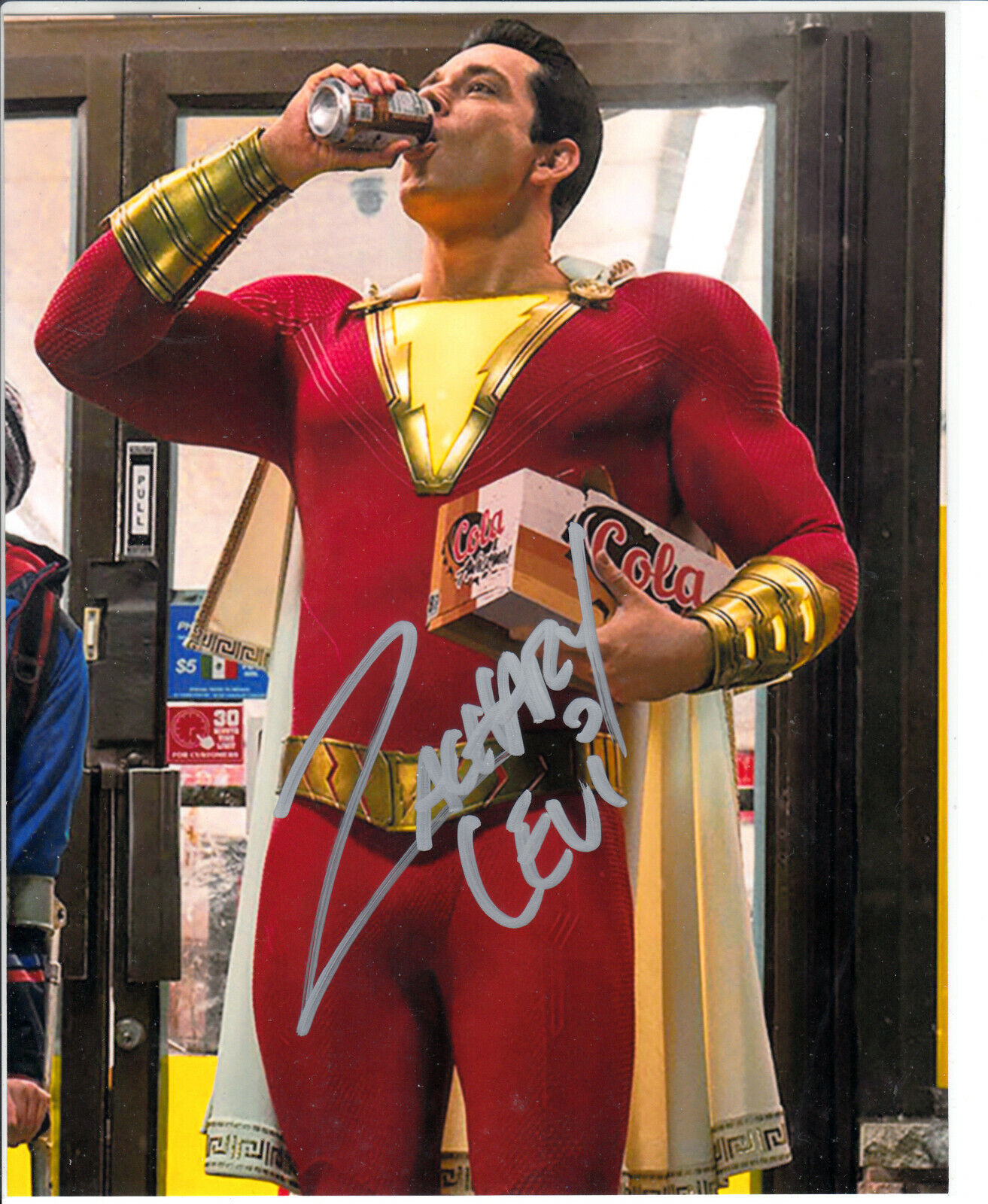 Zachary Levi Shazam Actor Signed Autograph 8x10