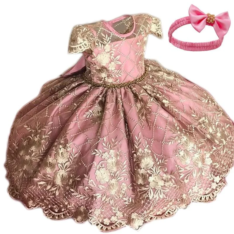 Baby Girl Dress 1 Year Birthday 3 6 9 12 18 24 Months Toddler Girl Clothes Lace Christening Gown Princess Infant Party Dresses