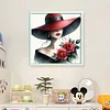 Red Hat Girl-11CT Stamped Cross Stitch 50*50cm/19.69*19.69in