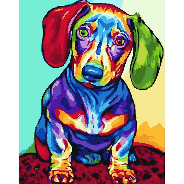 Peinture par numéro - Peinture à l’huile - Color Dog (40'50cm)
