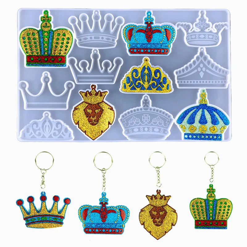 Crown Silicone Resin Mold for Keychain