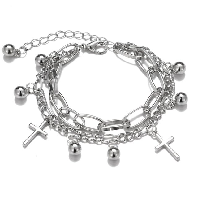 YOY-Fashion Multilayer Beaded Chain Bracelets Set