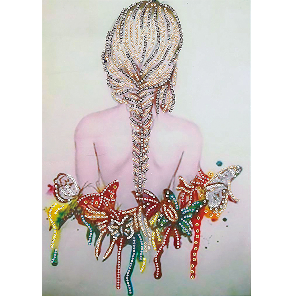 

Butterfly Girl - Special Shaped Diamond Painting - 30*40CM, 501 Original