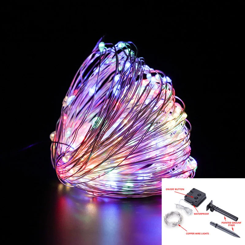Solar LED String Lights Outdoor String Light, LEDs Fairy Holiday Christmas Party Garland Solar Garden Waterproof Decor