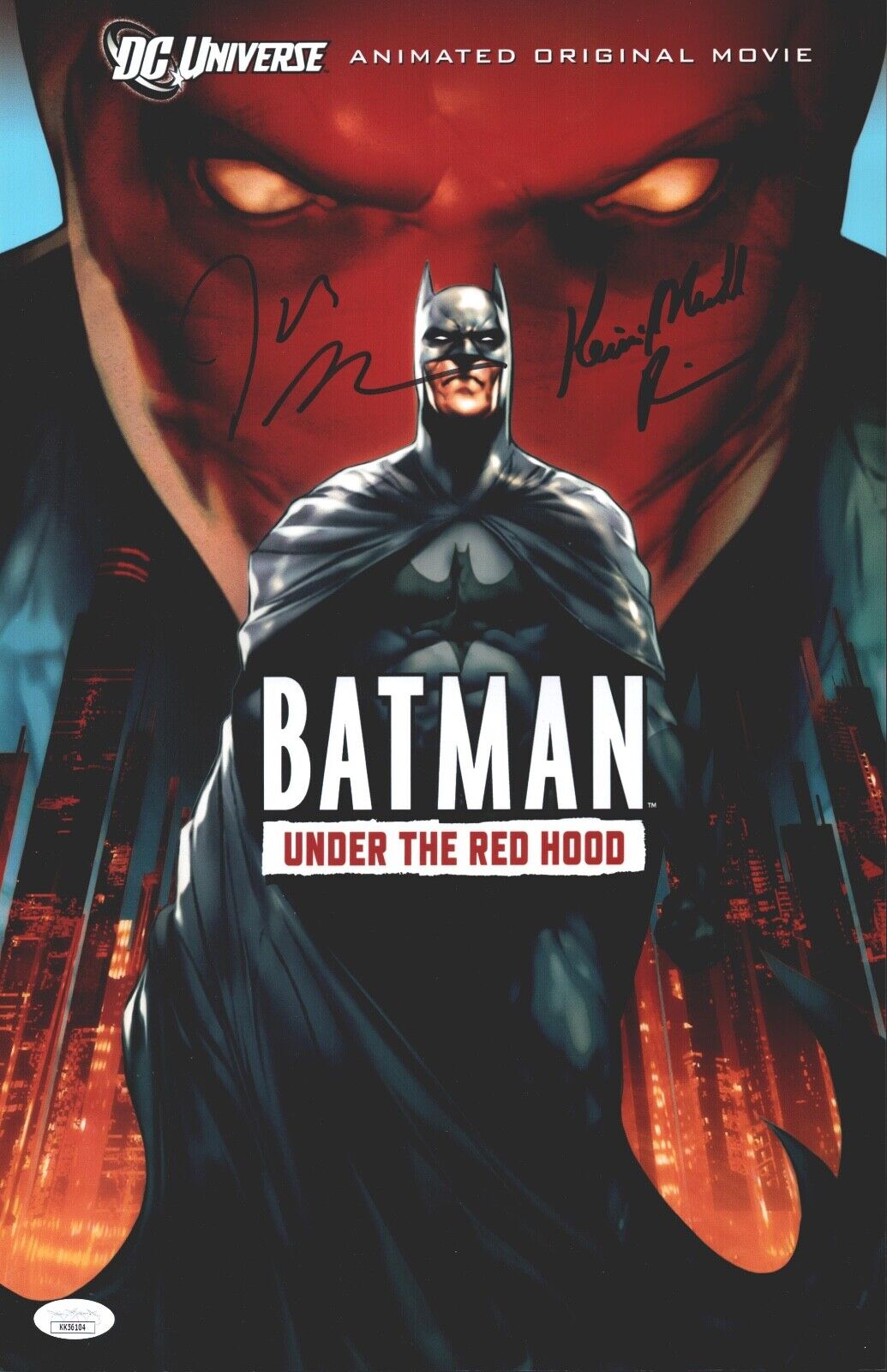 John DiMaggio +1 Hand Signed 11x17 Batman Under the Red Hood Authentic JSA COA