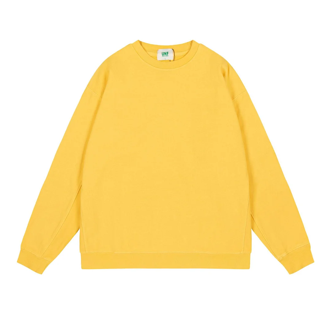 Round neck solid color sweatshirt