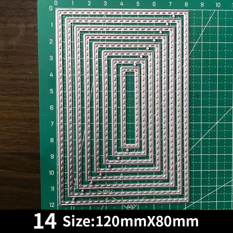 Frames Square Card Curves Border Metal Cutting Dies for DIY Scrapbook Cutting Die Paper Cards Embossed Decorative Craft Die Cut