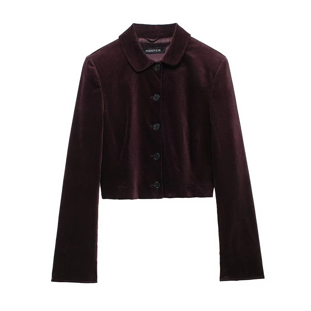 Nigikala Nigikala New Velvet Short Jacket With Belt Miniskirt