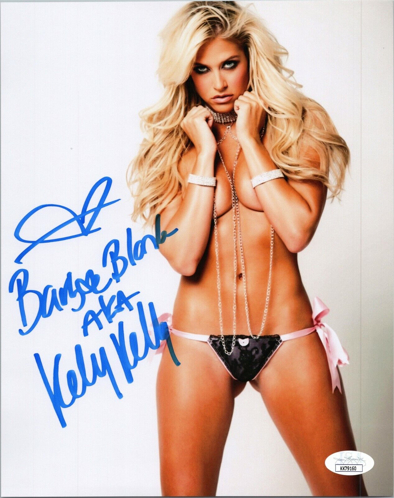 KELLY KELLY ~ BARBIE BLANK Authentic Hand-Signed WWE DIVA