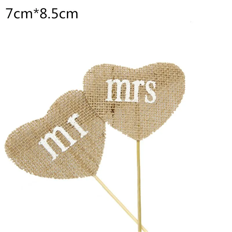 2pcs/set Large 35cm MR&MRS Banner Wedding Decorations Wedding Chair Decoration Flag Just Married Wooden Banner Wedding Favors-S