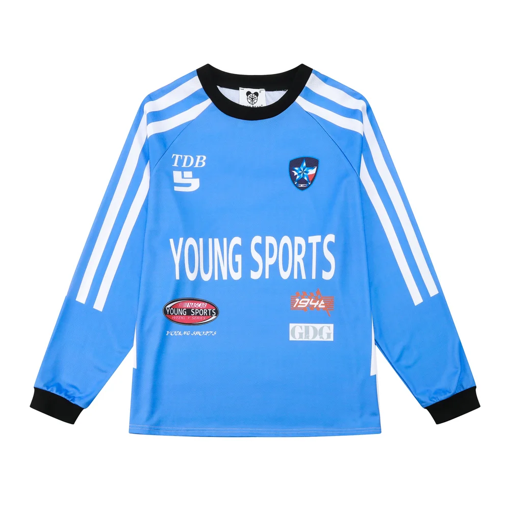 Abebey-Retro Contrast Color Sports Baseball TShirts for Men and Women Pullover Breathable Mesh Long Sleeve Tees Oversized Loose T-shirt