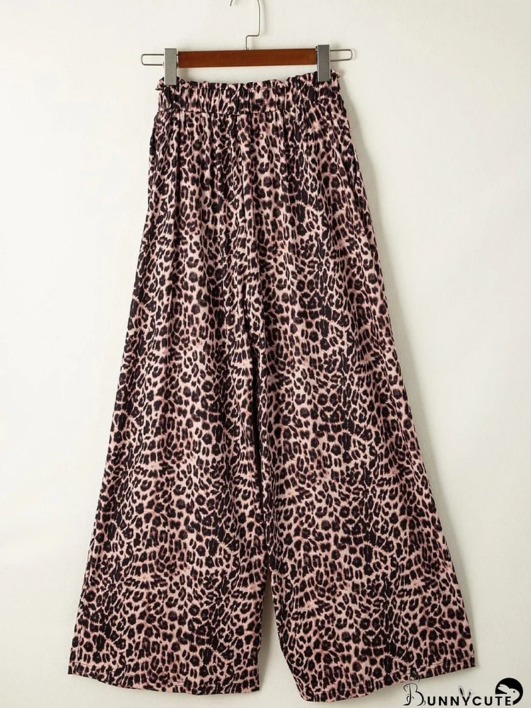 Travel-Friendly Leopard Print Pants