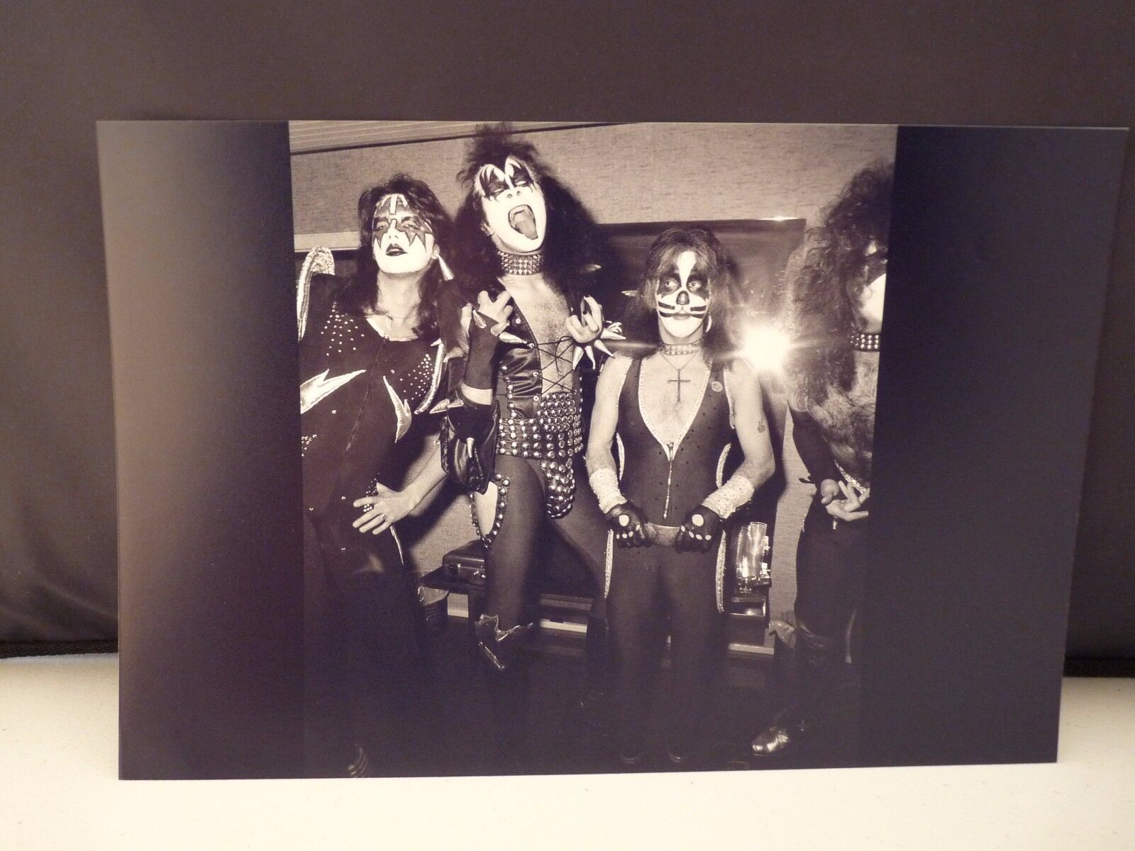 Kiss 1976 Sweden Backstage Candid Band 8x12 Photo Poster painting #10 From Original Negative