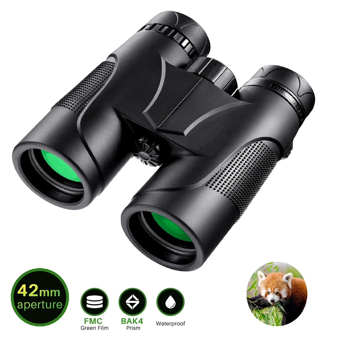 10X42 Binoculars for Kids Adults, BAK4 Prism and FMC Lens HD Binoculars for Bird Watching Hunters