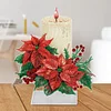 【Clearance Sale】DIY White Cles Red Flowers-Diamond Painting Ornaments（Single-Sided)